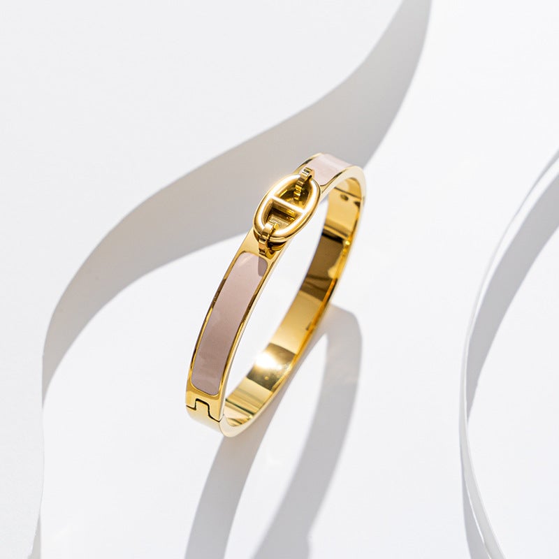 Ellipse Titanium Steel Electroplating Bangles