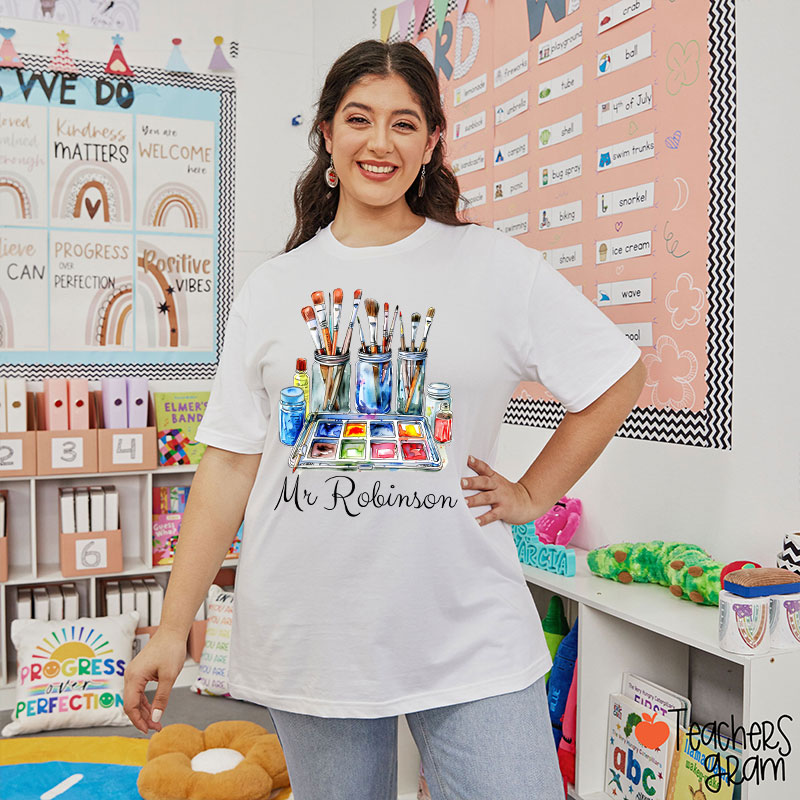 Personalized Let's Make Some Art Teacher T-Shirt