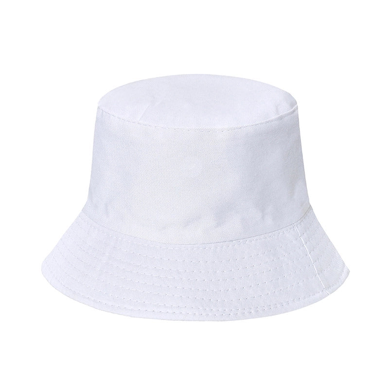 Unisex Minimalist Solid Color Sewing Flat Eaves Bucket Hat