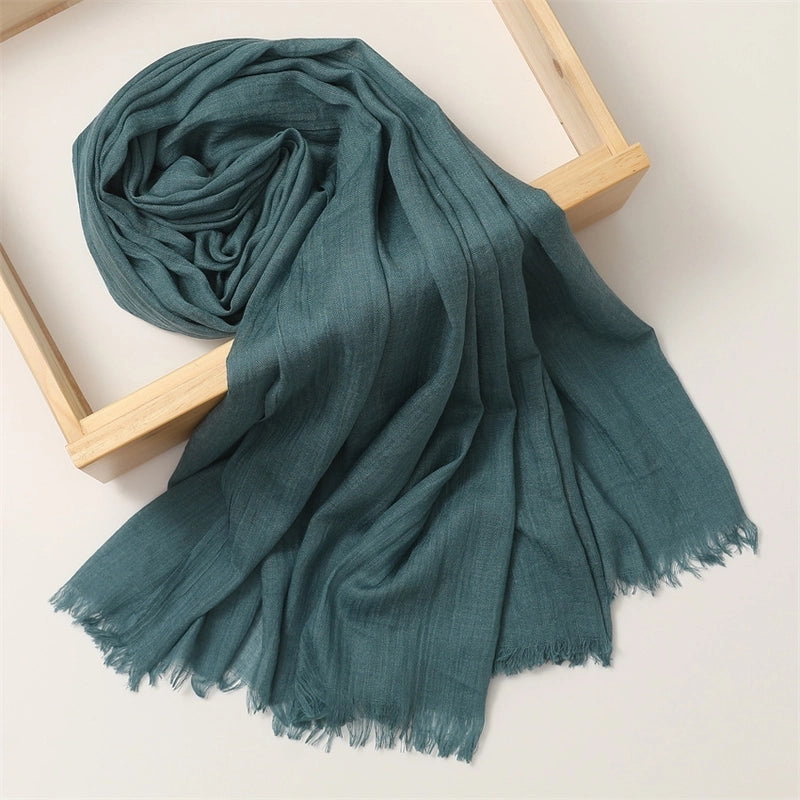Women's Basic Solid Color Polyester Scarf