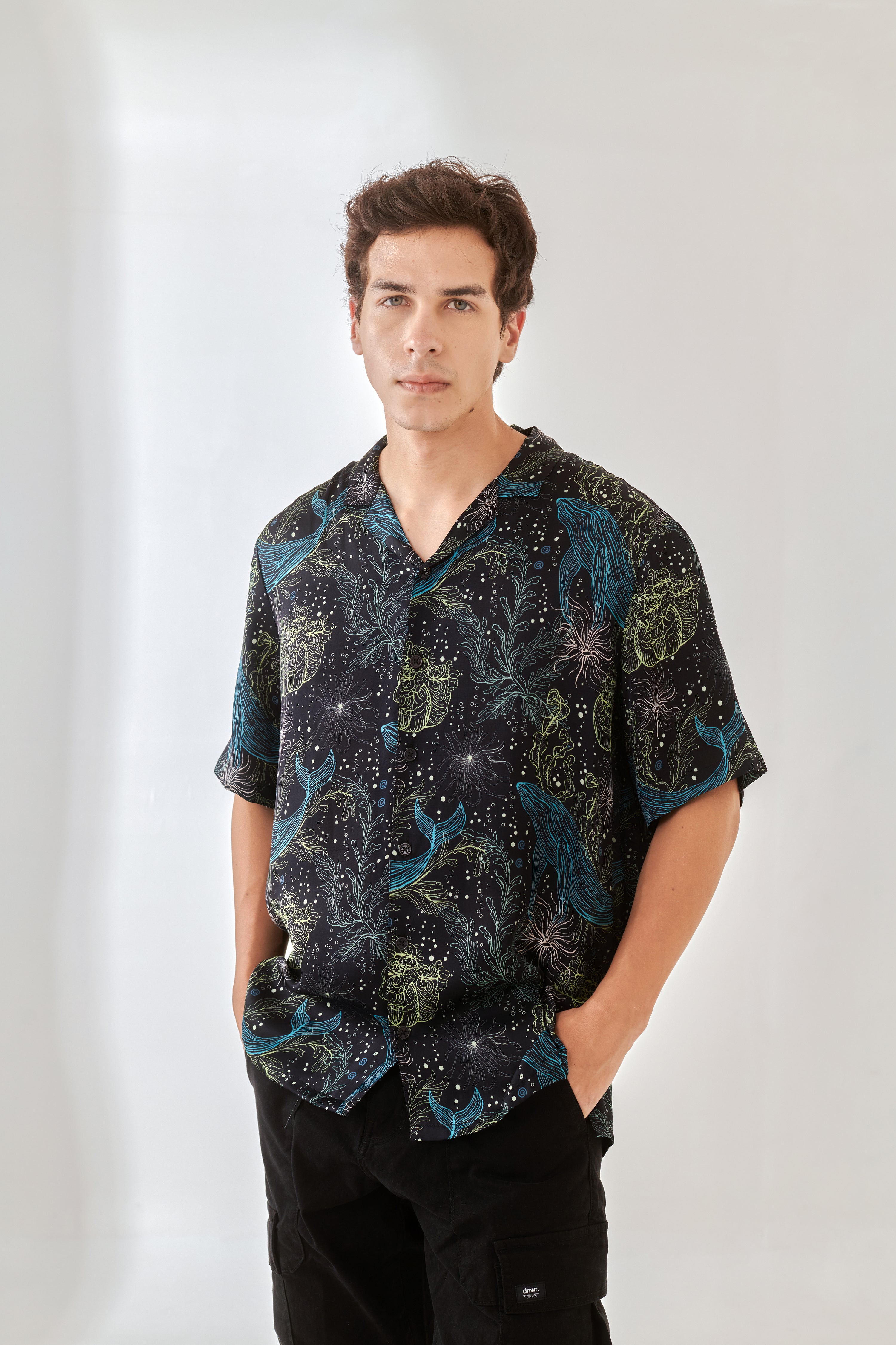 Seawhale Black Pastel Oversize Shirt