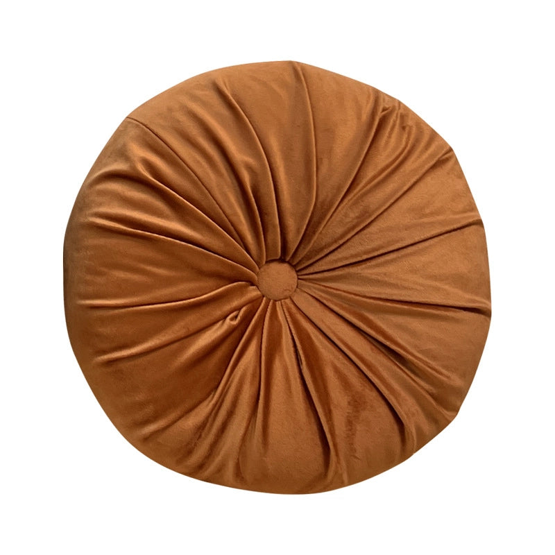 Round Pumpkin Pillow Solid Color Bay Window Pillow Homestay Model Room Pillow Living Room Sofa Cushion