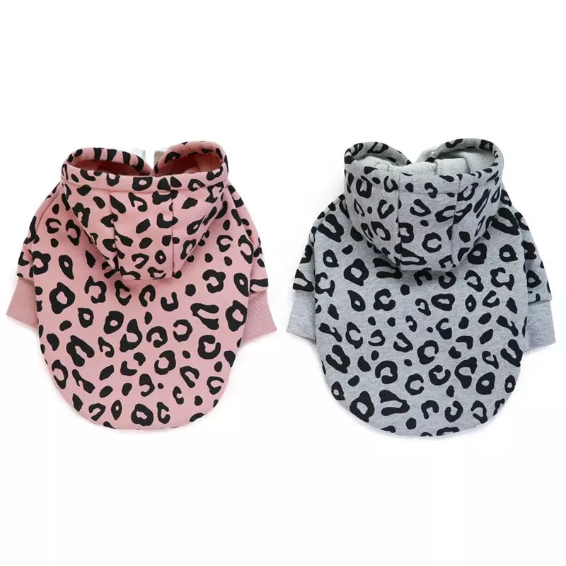 Leopard Printed Dog Hoodies