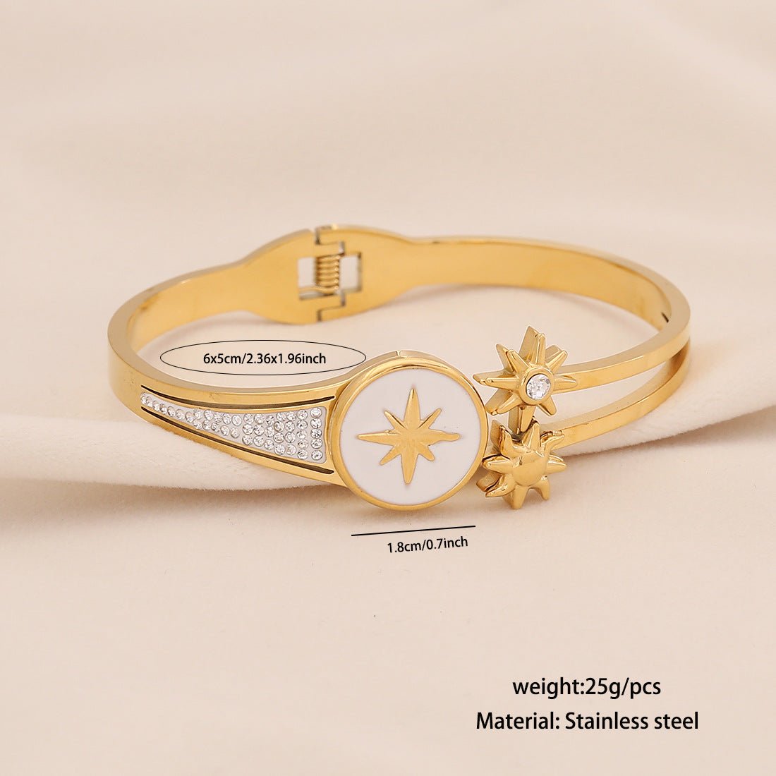 Love Flower Stainless Steel Bracelet Tree Of Life Eight-Pointed Star Bracelet B631