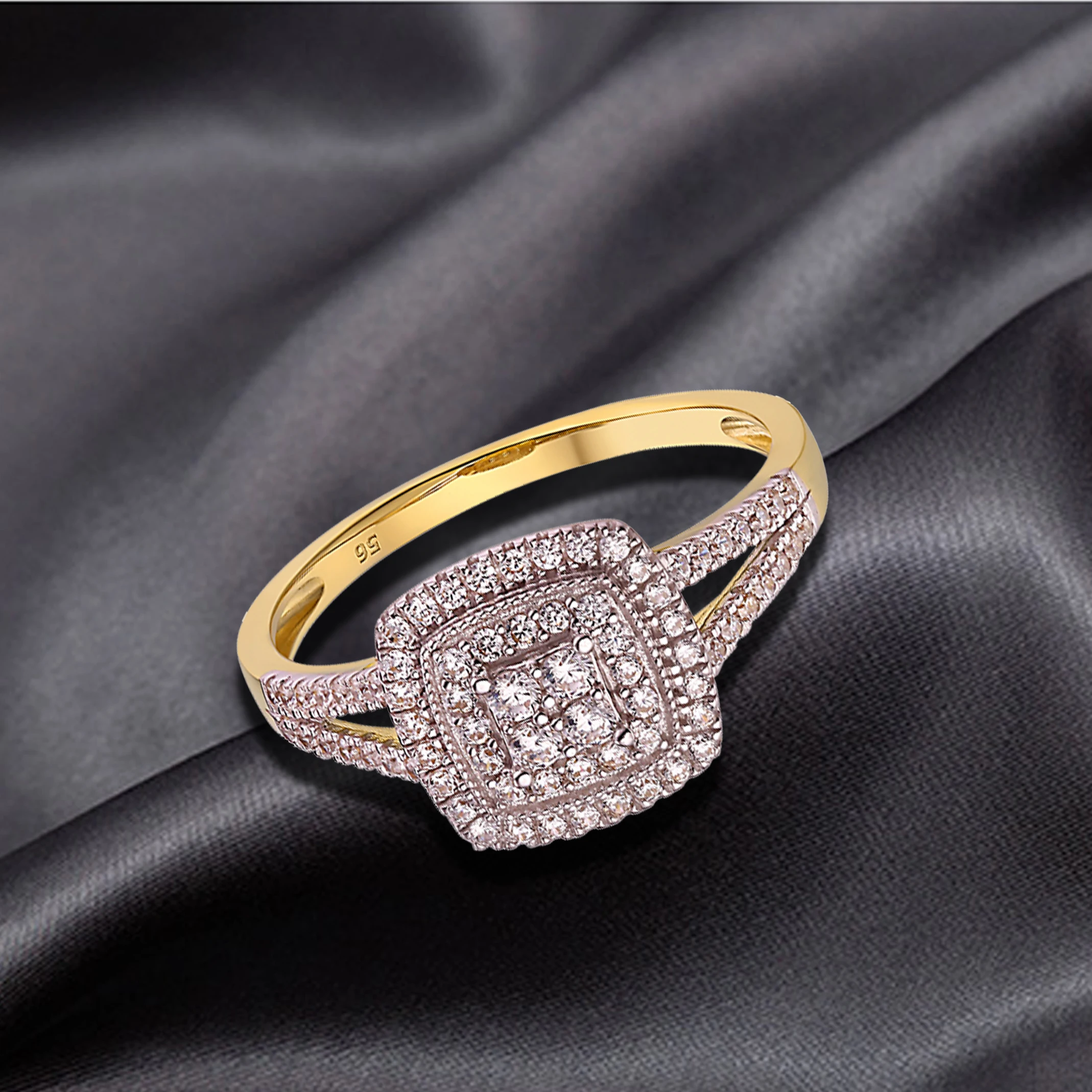 9K 10K 14K 18K Yellow Gold Ring Woman Promise Moissanite Diamond Solitaire Ring Gold Jewelry