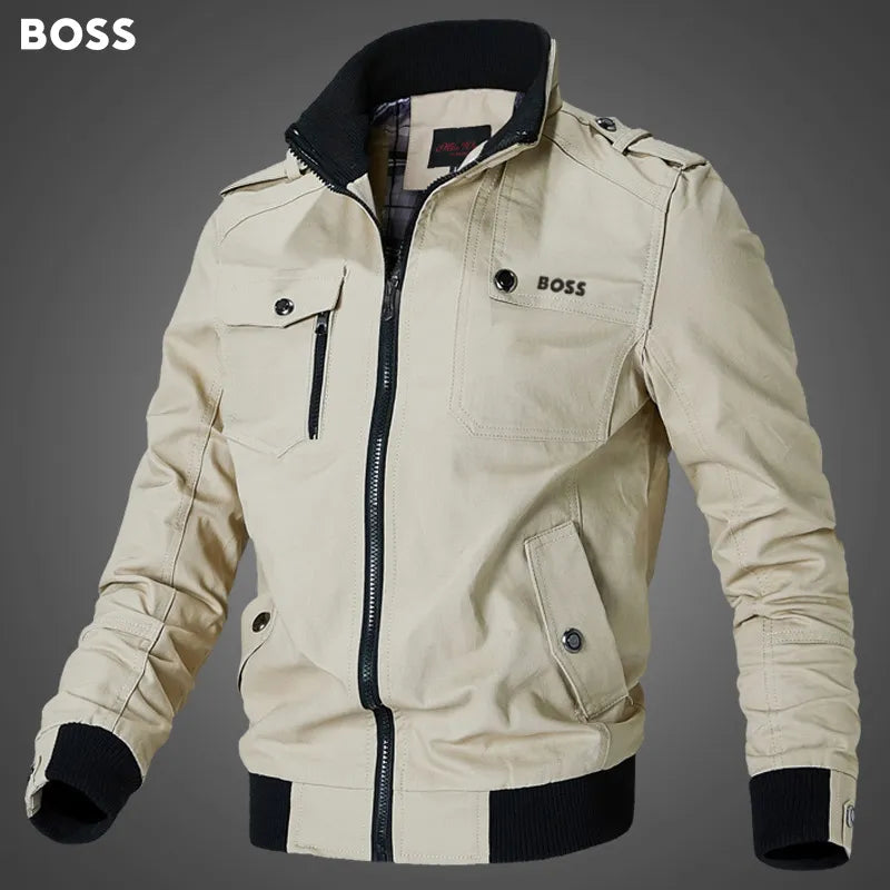 BOSS SOLID COLOR MENS CASUAL HOODIES COAT SWEATERSHIRT