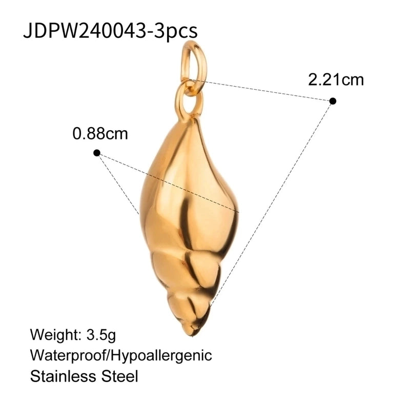 Marine Style Minimalist Starfish Dolphin Shell 201 Stainless Steel 304 Stainless Steel 18K Gold Plated Pendant Necklace