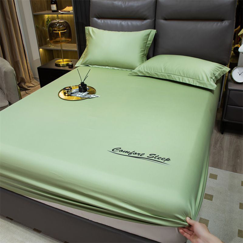 💥Last Day Sale 49%OFF🔥Summer Ice Cooling Silky Bed Fitted Sheet Pillow Cover🛏️