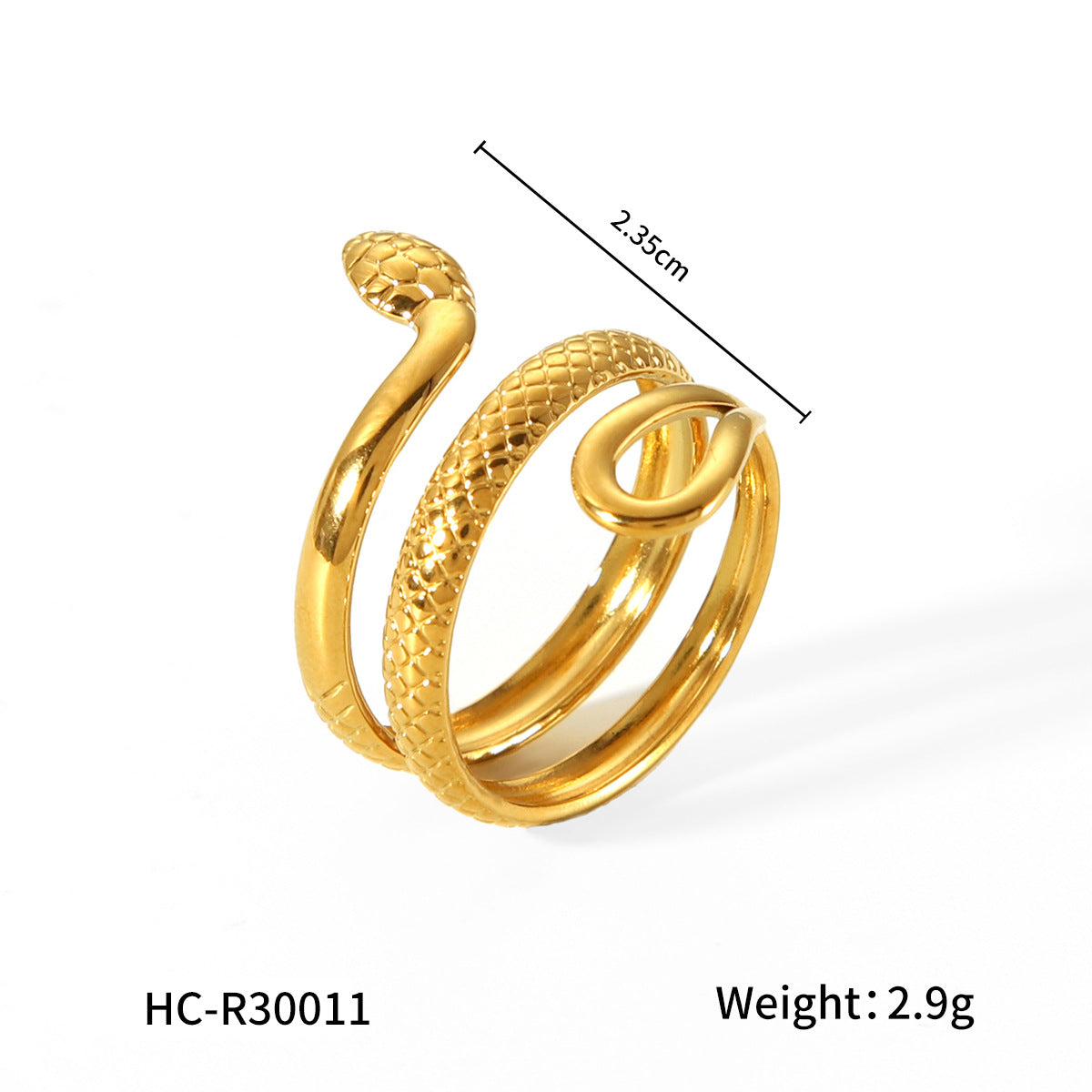 Ring Stripe Circle Geometric Stainless Steel Electroplating Rings