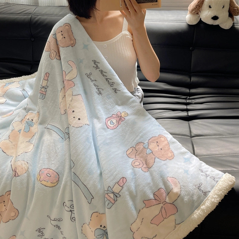 Halloween Cute Animal Pumpkin Fruit Fleece Blanket Bedding