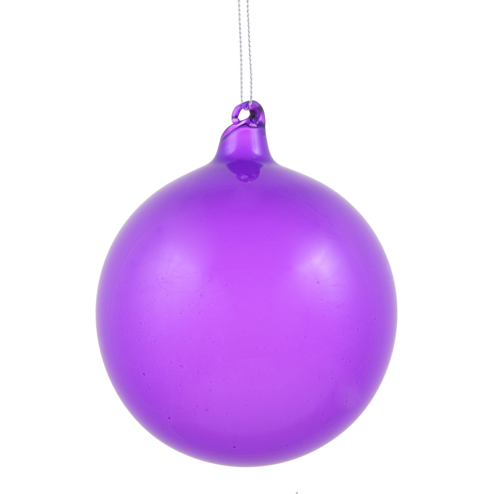 Jim Marvin Dark Lavender Bubblegum Glass Ornaments