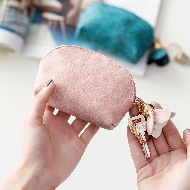 Women's Solid Color Pu Leather Zipper Wallets