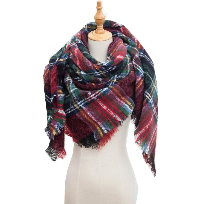 Women's Casual Lattice Polyester Scarf