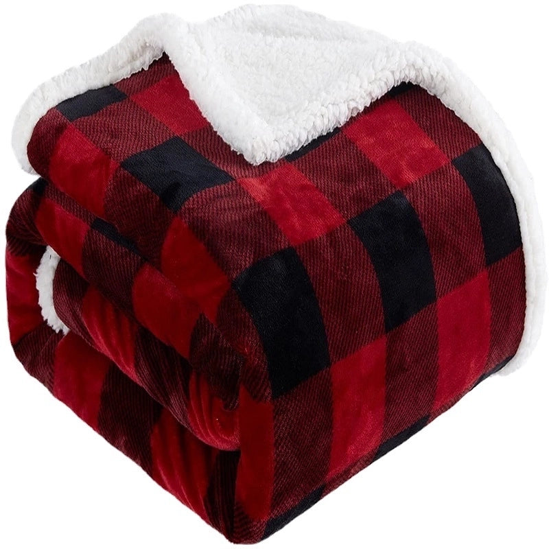 Retro Plaid Polyester Blanket