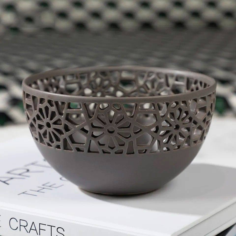 Mesh Ceramic Bowl Small - Grey