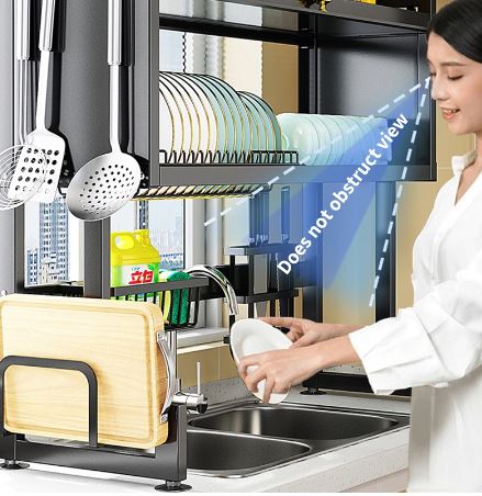 85cm Kitchen Storage Dish Rack With Cabinet