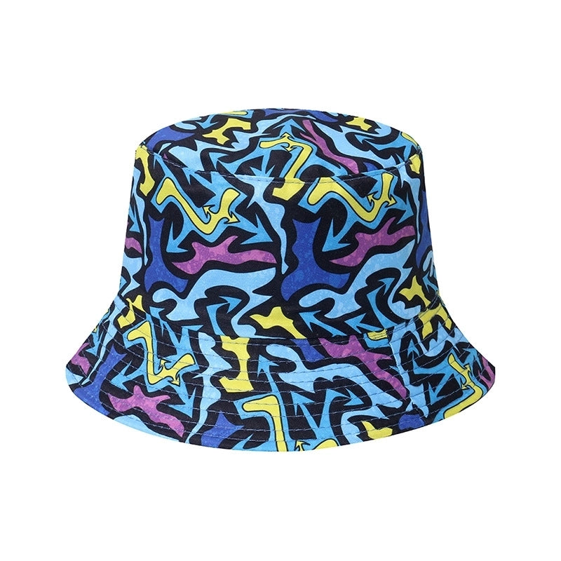 Women's Hip-hop Bear Printing Flat Eaves Bucket Hat