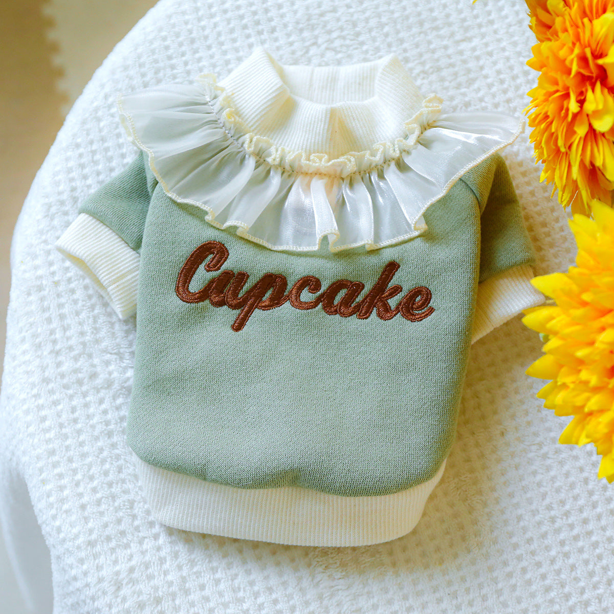 Cupcake Lace Collar Dog Cat Sweatshirt