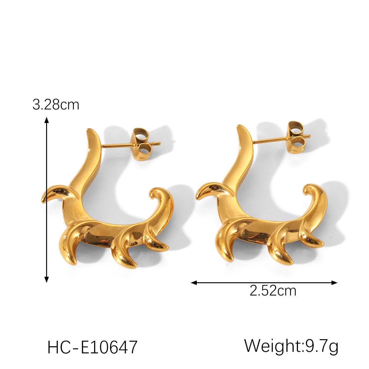 Niche Design Cast Stainless Steel Earrings Female Geometric Earrings Titanium Steel Tassel Earrings