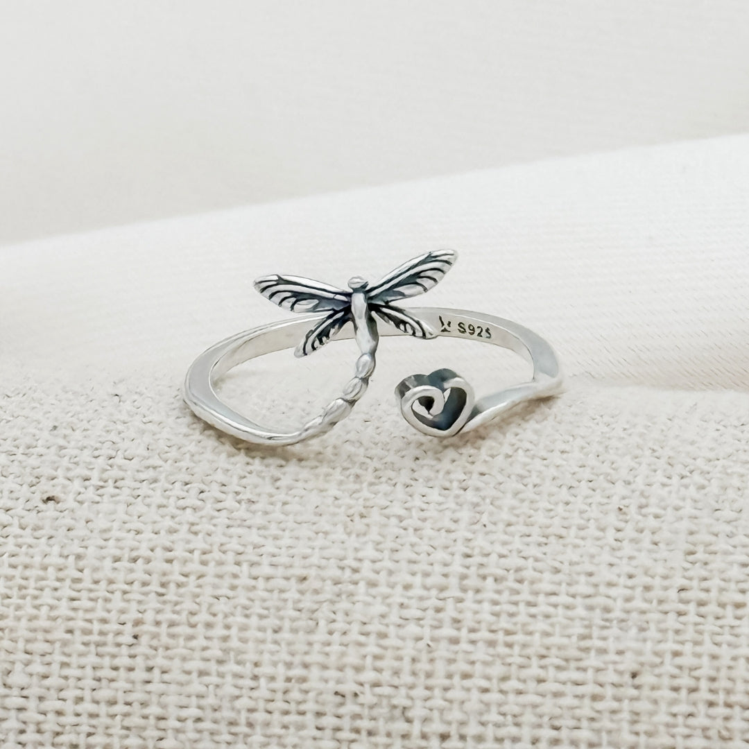 Dragonfly Heart Ring