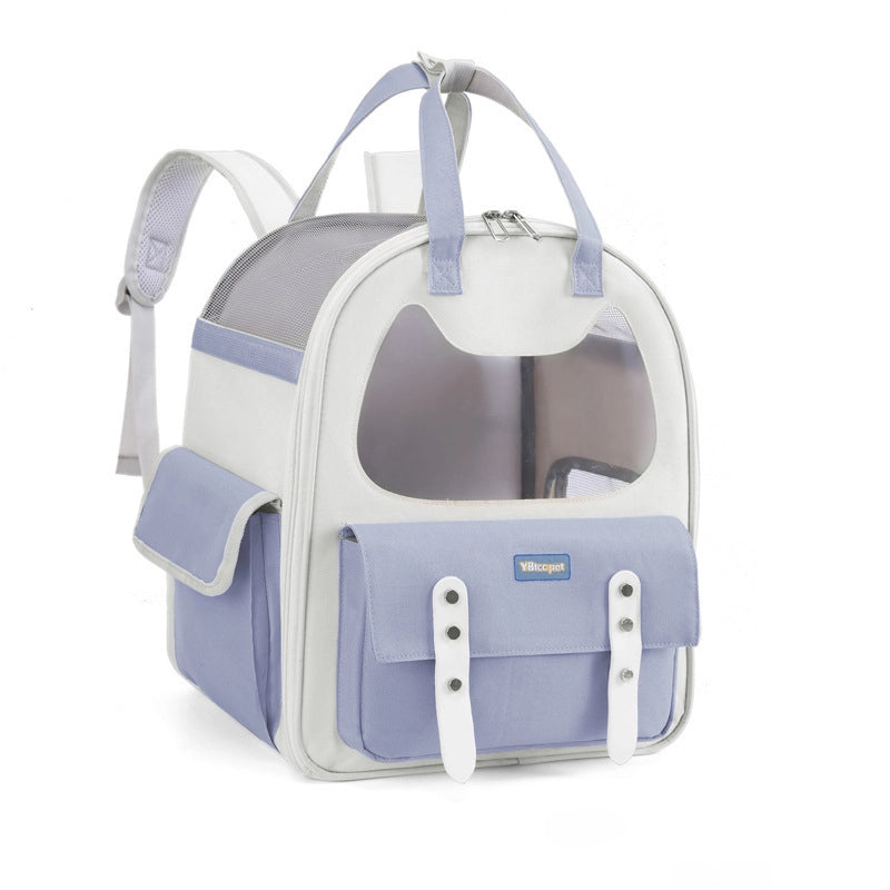 Portable Breathable Cat Bag Oxford Cloth Scratch Resistant Pet Bag Outgoing Pet Backpack Folding Spot
