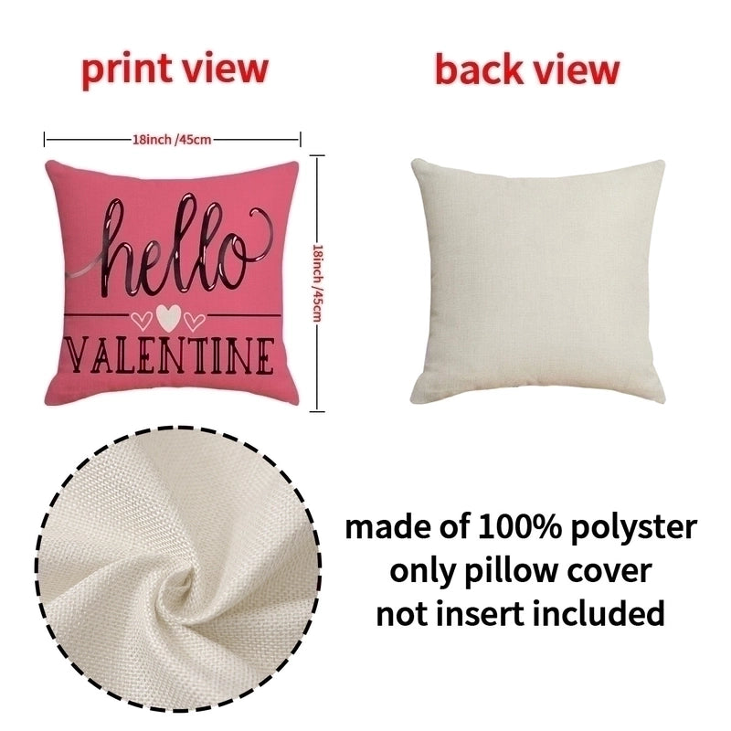 Cute Retro Heart Shape Linen Pillow Cases