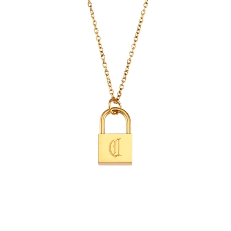 Fashion Letter 304 Stainless Steel 18K Gold Plated Plating Necklace