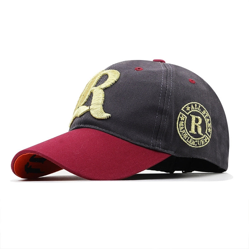 Unisex Basic Retro Letter Embroidery Curved Eaves Baseball Cap