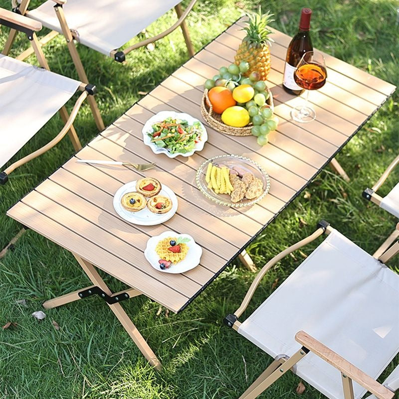 Portable Folding Table. Aluminum Alloy Camping Tables. Picnic Tables. Square Table. Roll Up Top Table. Foldable Desk for Outdoor Cooking