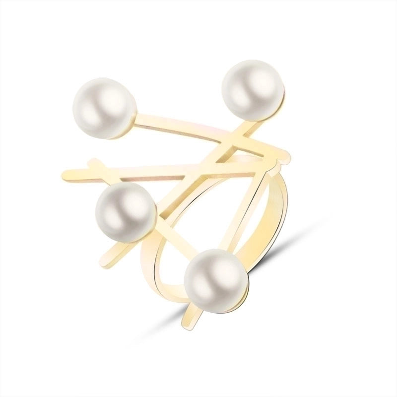 Fashion 304 Stainless Steel 18K Gold Plated No Inlaid In Bulk