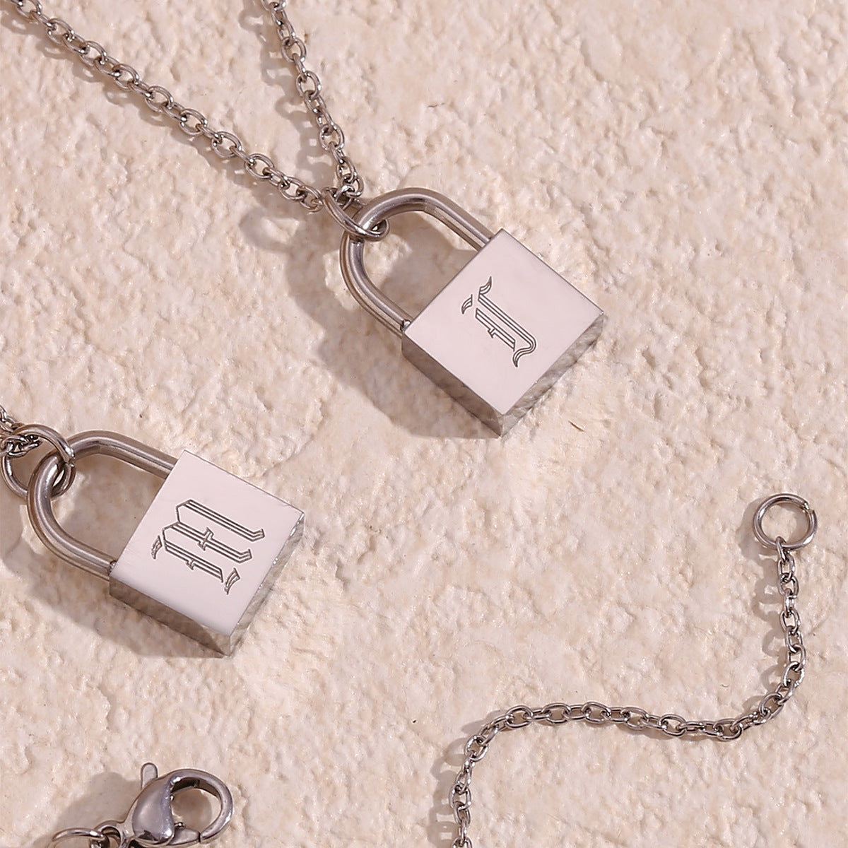 Fashion Letter Geometric Stainless Steel Electroplating Necklaces