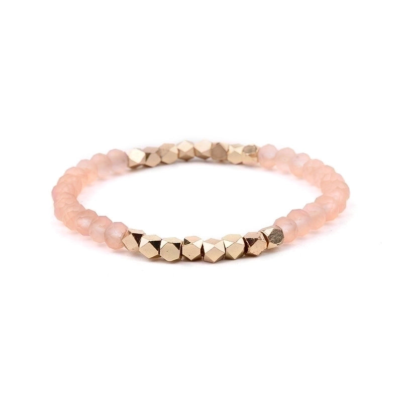 Minimalist Geometric Beaded Crystal Bracelets