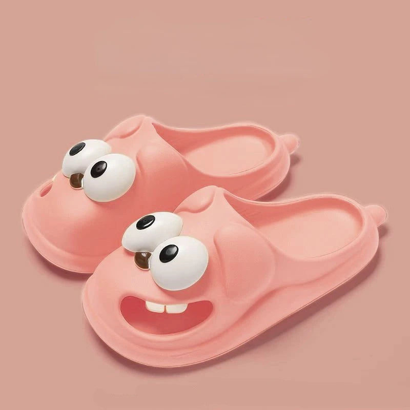 Meet the cutest and funniest slippers you'll ever wear—Tongue Kiss Big Eye Dog Slippers! 🐶💋