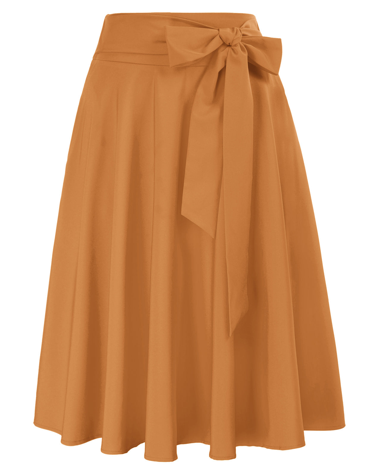 Women's High Waist A-Line Pockets Skirt Skater Flared Midi Skirt Vinage Skirt