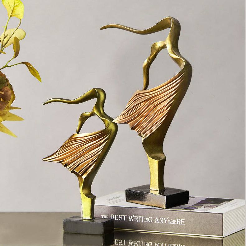 Sway Decorative Sculptures. Set of 2 - Gold