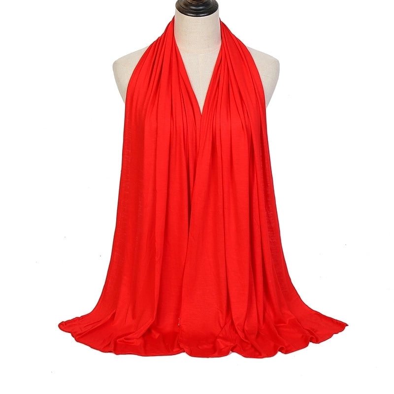 Women's Minimalist Solid Color Monel Scarf