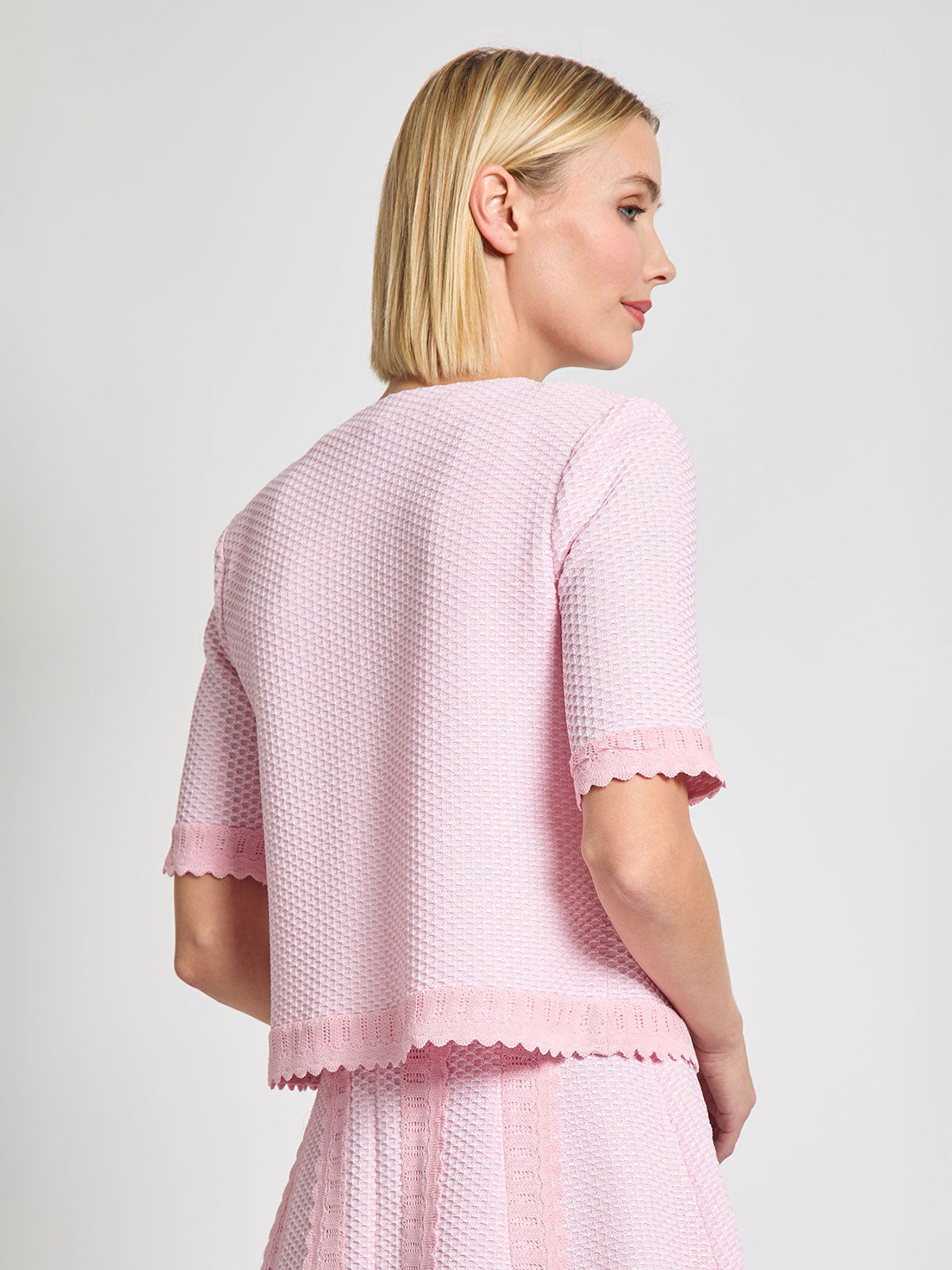 Heritage Scalloped Trim Knit Jacket - Modern Fit