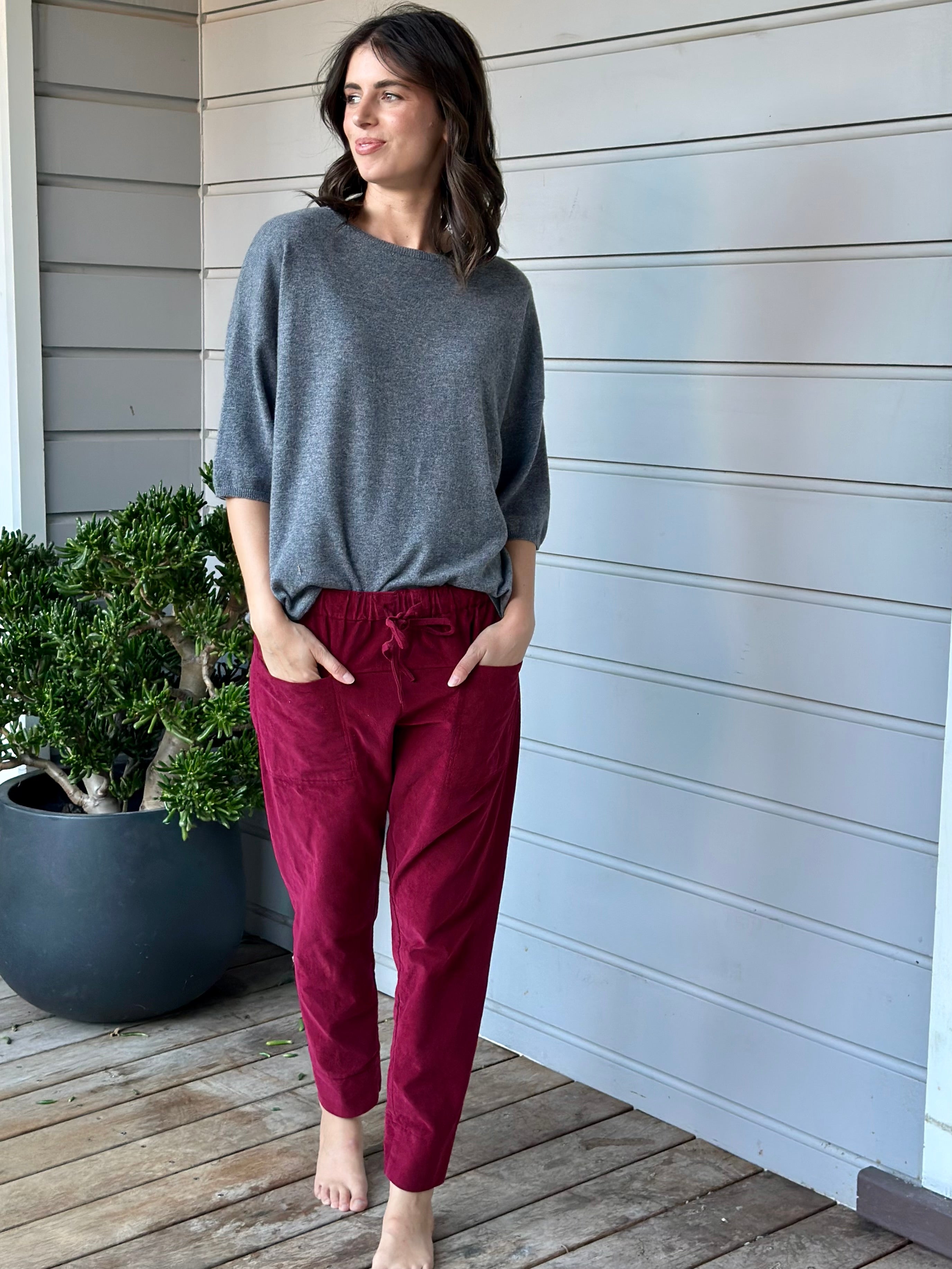 darcy pants - merlot cord