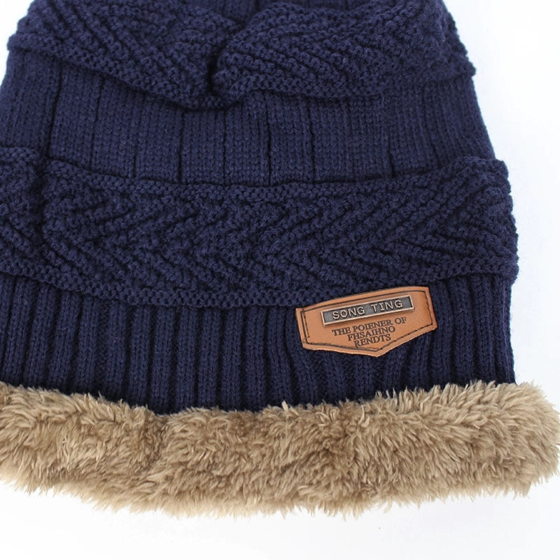 Unisex Basic Minimalist Twist Eaveless Wool Cap