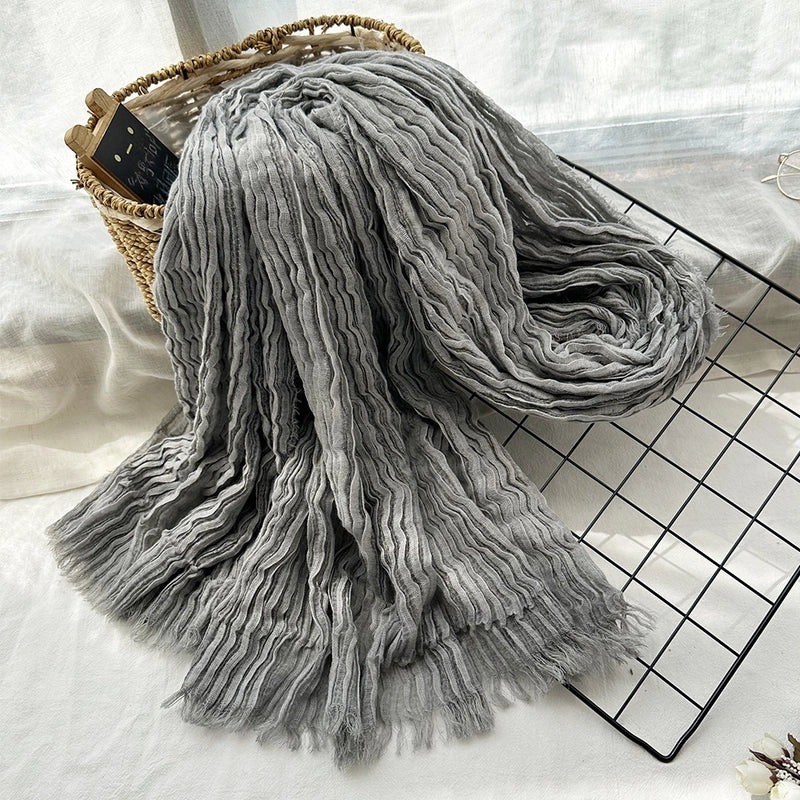 Women's Casual Minimalist Solid Color Viscose Fiber Scarf