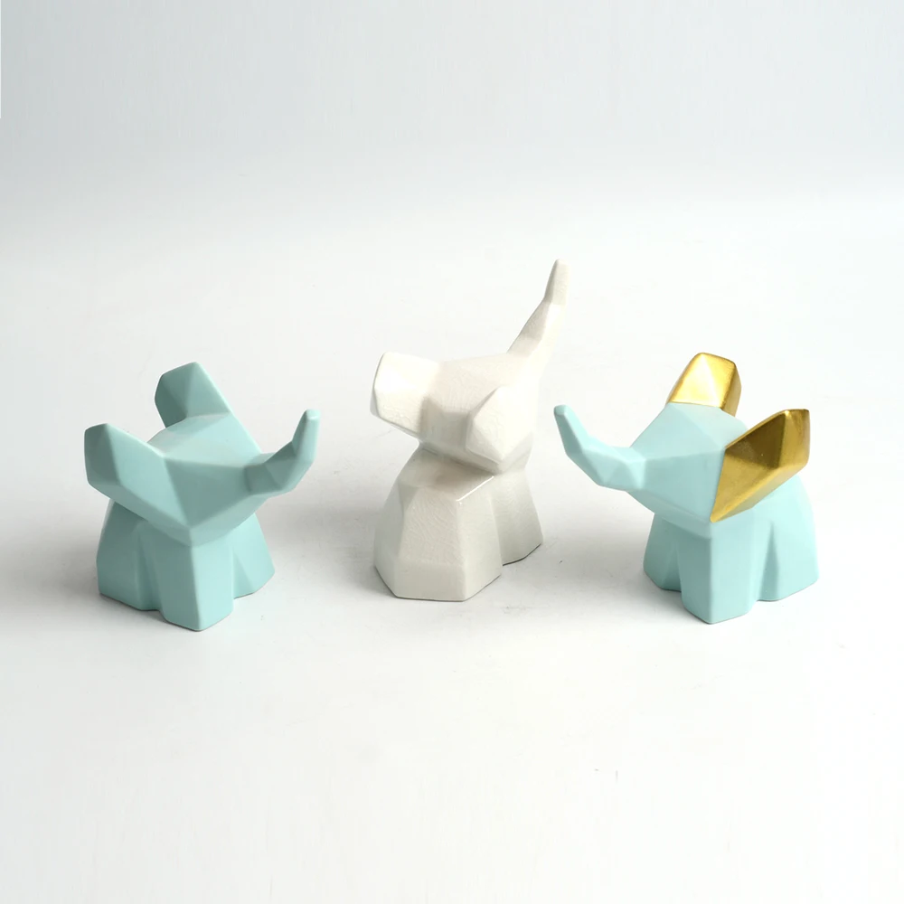 customized animal statue ceramic figurine elephant home decor