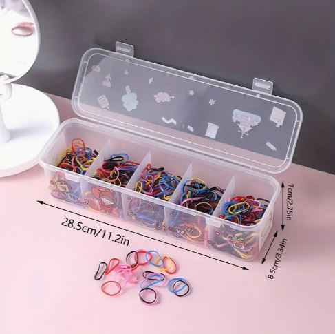 1pc Household Hair Accessories Storage Box. Five Compartment Storage Box For Storing