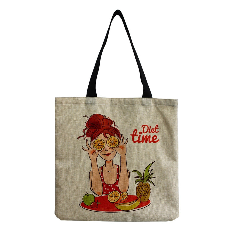 Women's Cotton And Linen Multicolor Vintage Style Vacation Square Open Shoulder Bag