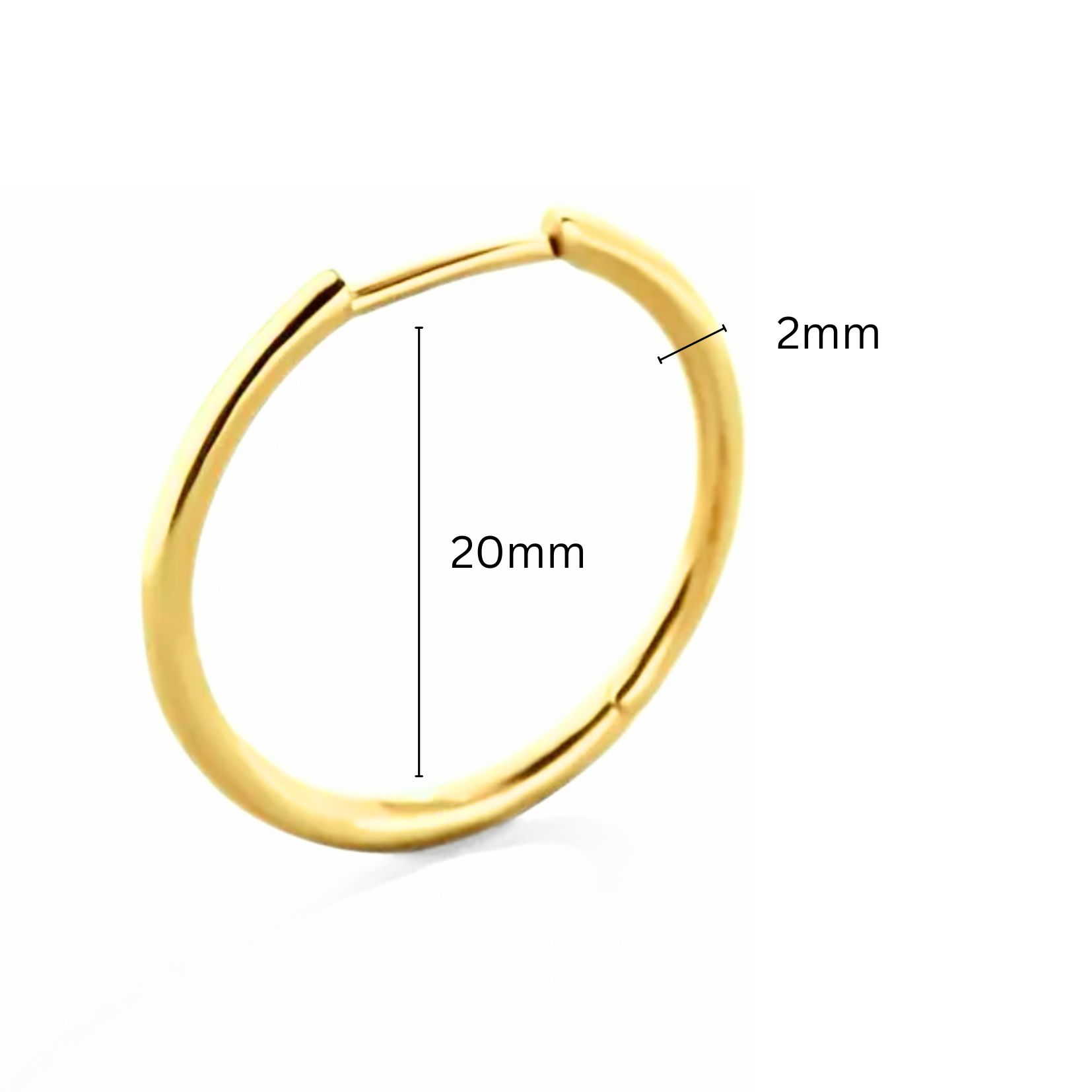 20mm slim style hoops - Gold