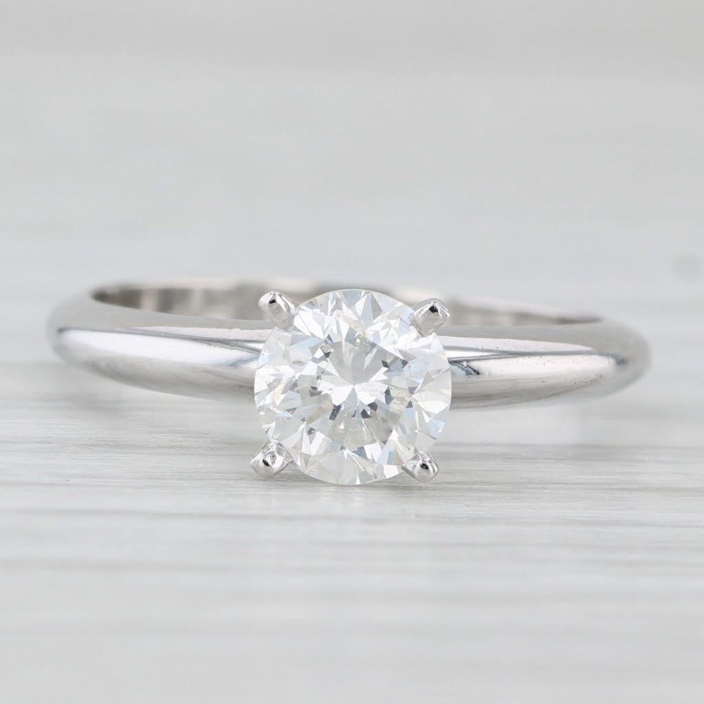 0.99ct Round Diamond Solitaire Engagement Ring Platinum Size 6.25 GIA