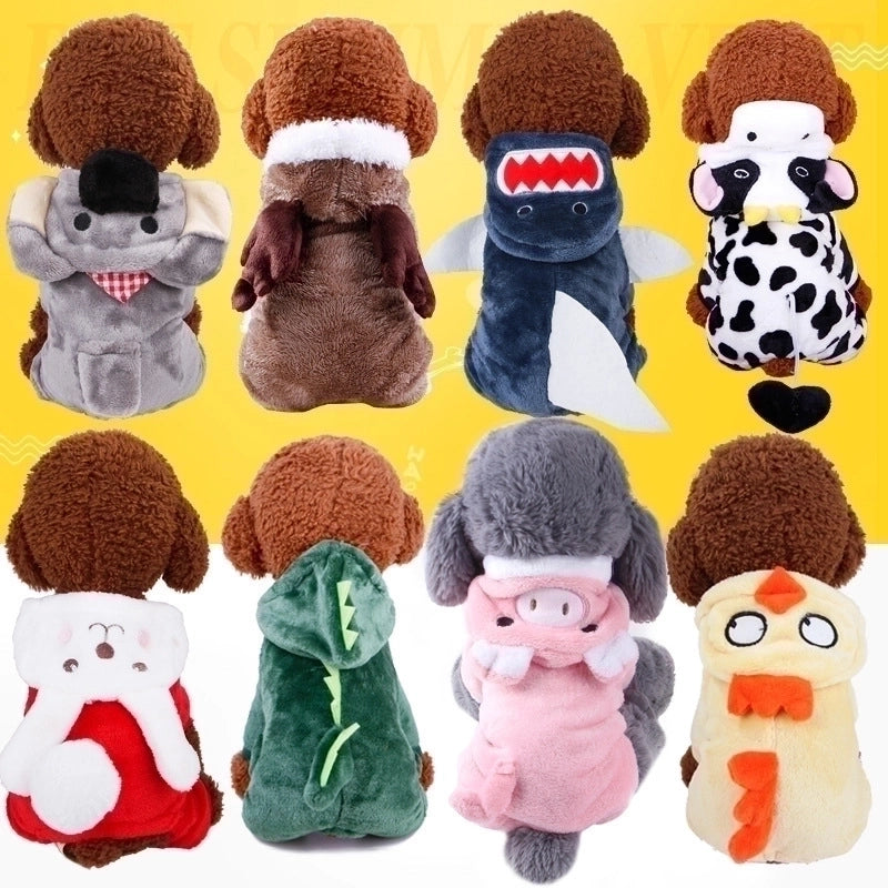 Casual Cute Coral Fleece Animal Pet Clothing