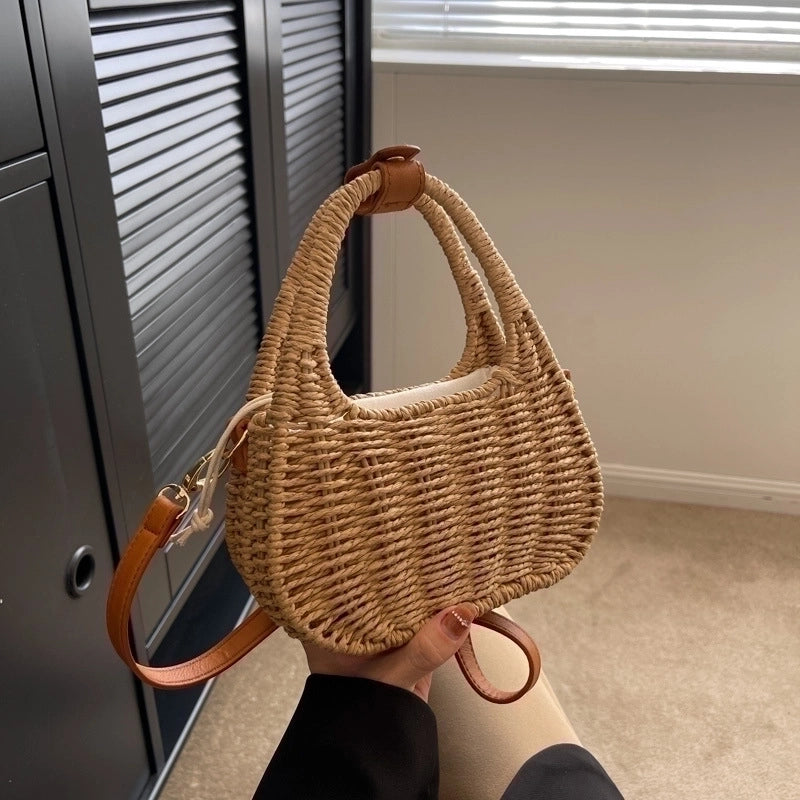 Women's Small Spring&summer Straw Vacation Straw Bag