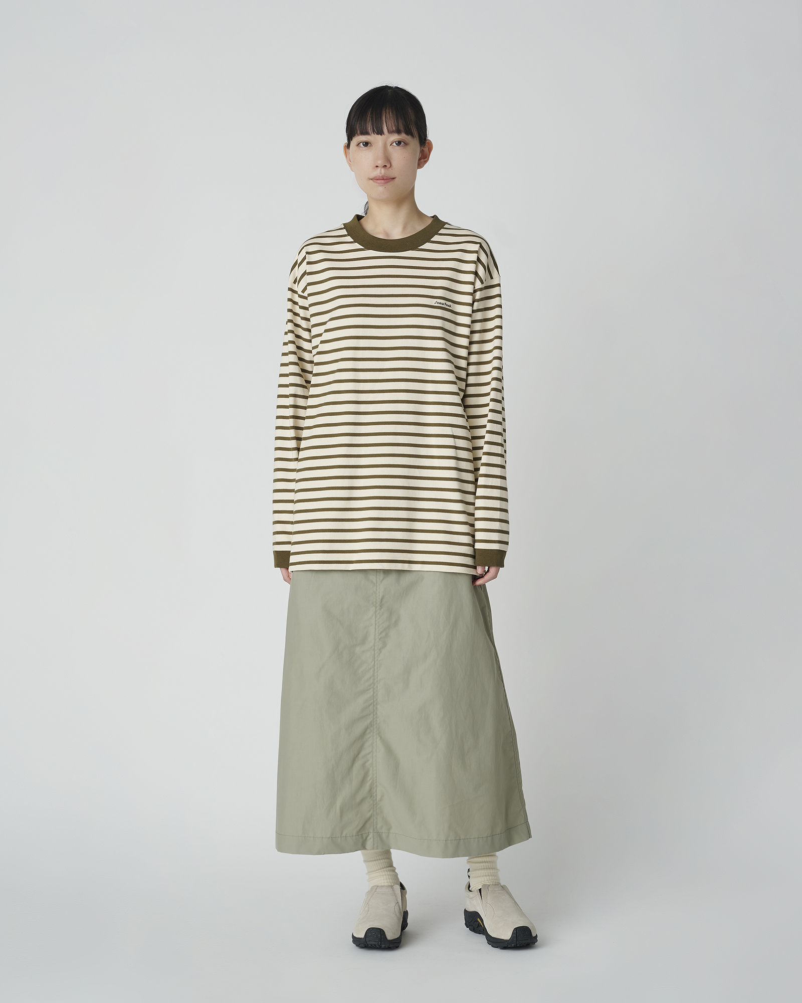 Heavy Cotton Border Long Sleeve T-Shirt
