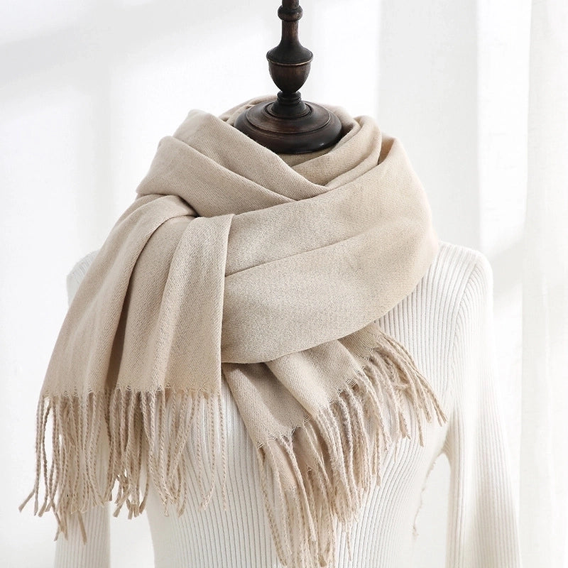 Women's Minimalist Solid Color Imitation Cashmere Scarf