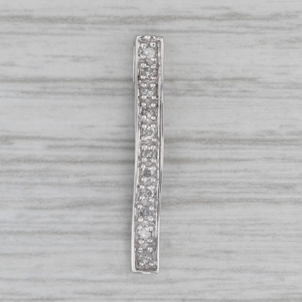 0.10ctw Diamond Journey Pendant 14k White Gold Floating Drop